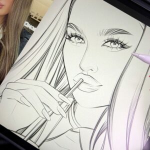 2f530bb52aa87d6865d5057b382a6e4b Portrait in Procreate